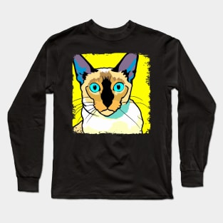 Tonkinese Pop Art - Cat Lover Gift Long Sleeve T-Shirt